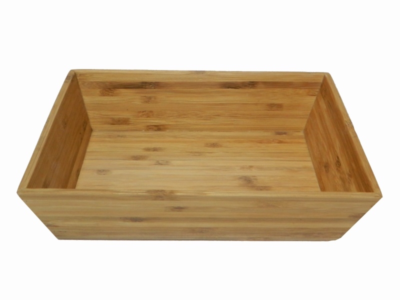 Superior Bamboo Bread Basket - Sustainable Rectangular Kitchen Storage